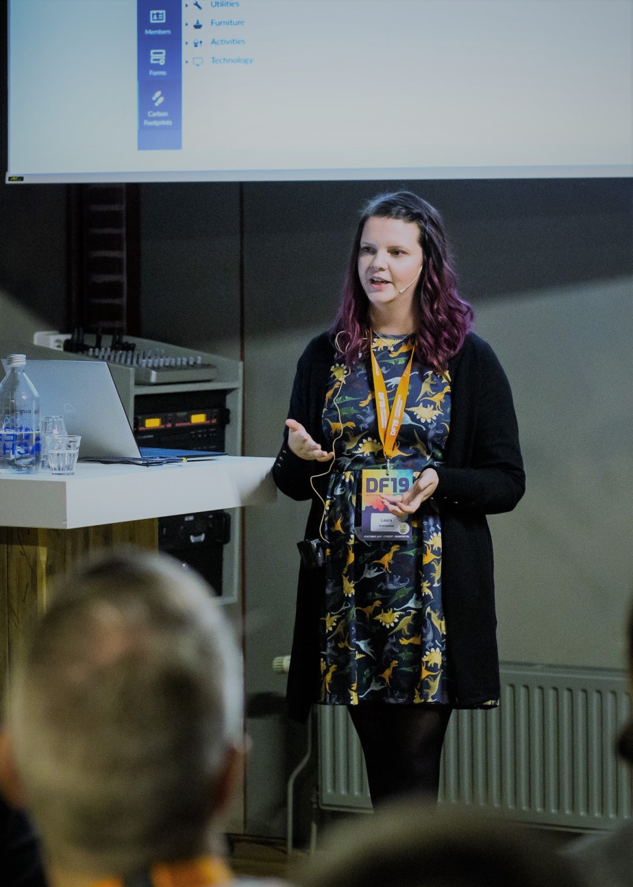 Laura speaking at DUUG Fest 2019